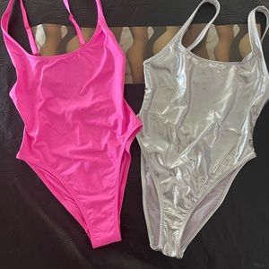Skims taffy and metallic swim set